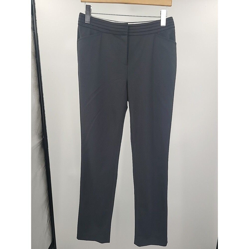New Saks Fifth Avenue Wool Straight Leg Pants Sz 4 Office Career Professional